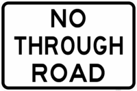 G9-18 No Through Road