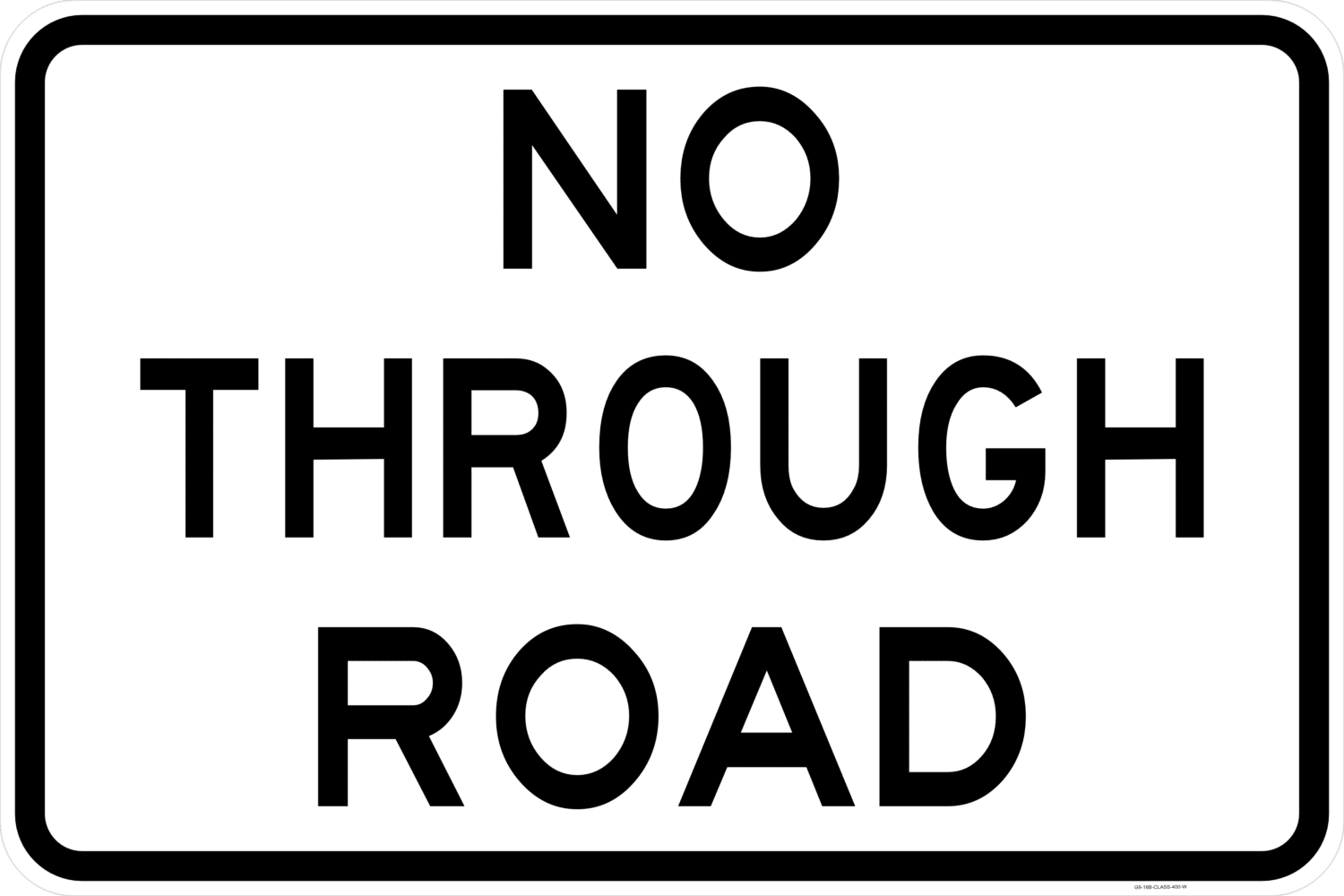 G9-18 No Through Road