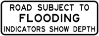 G9-21-1 Road Subject To Flooding Indicators Show Depth