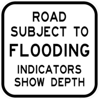 G9-21-2 Road Subject To Flooding Indicators Show Depth