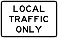 G9-40-1 Local Traffic Only