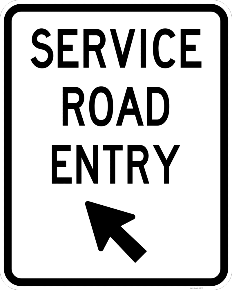 G9-71 Service Road Entry Sign - Australian Compliant - National Safety ...
