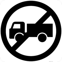 G9-87-2 Advance Vehicle Prohibition Trucks (symbolic)
