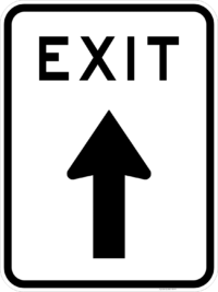 TC2109 Car Park Exit Sign (QLD)