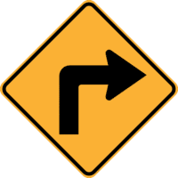 W1-1(R) Turn Right (symbolic)