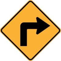 W1-1(R) Turn Right (symbolic)