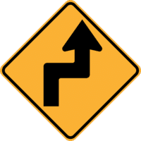 W1-2(R) Reverse Turn (right symbolic)
