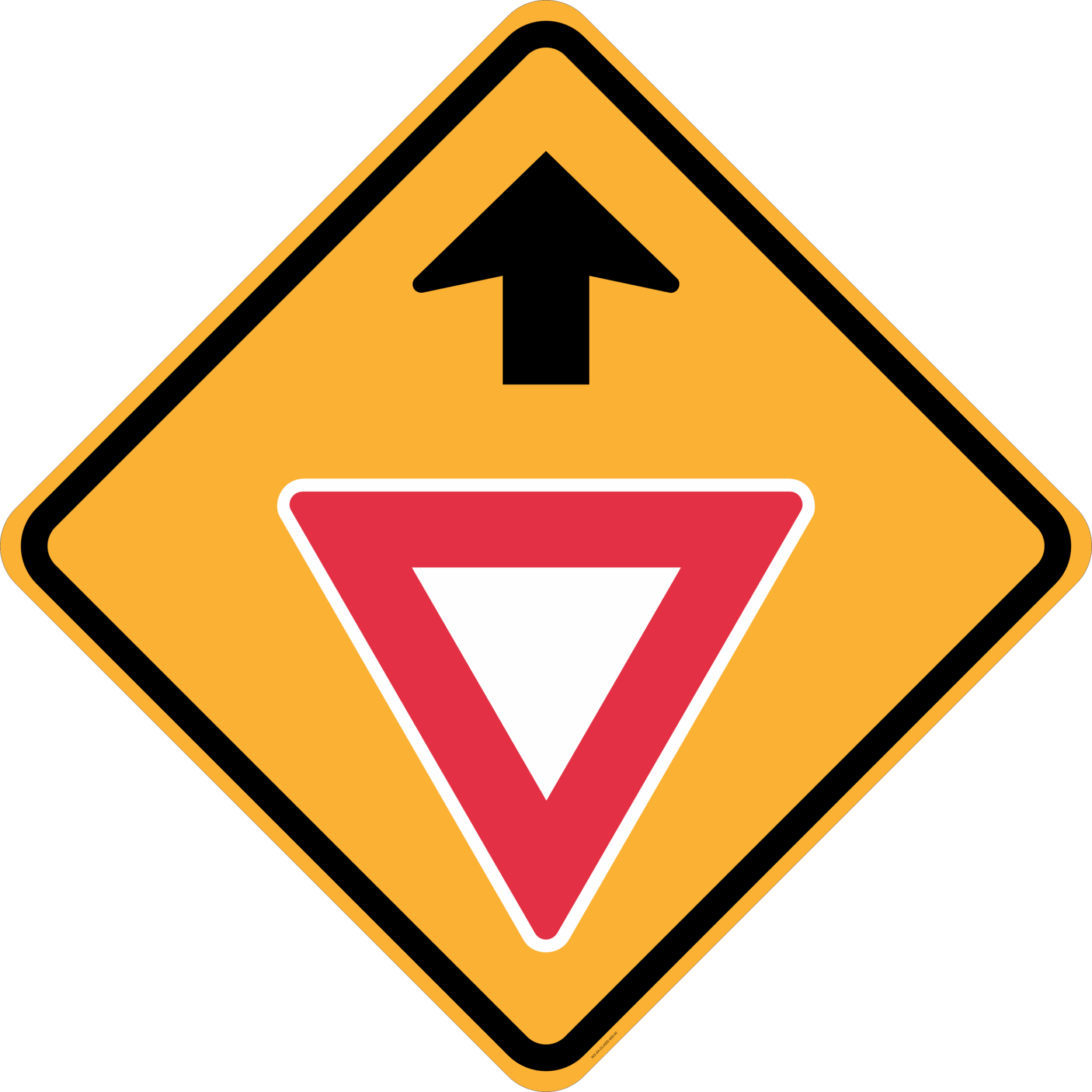 W3-2 Give Way Sign Ahead sign - Australian Compliant - National Safety ...
