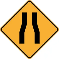 Road Narrows Sign RD213