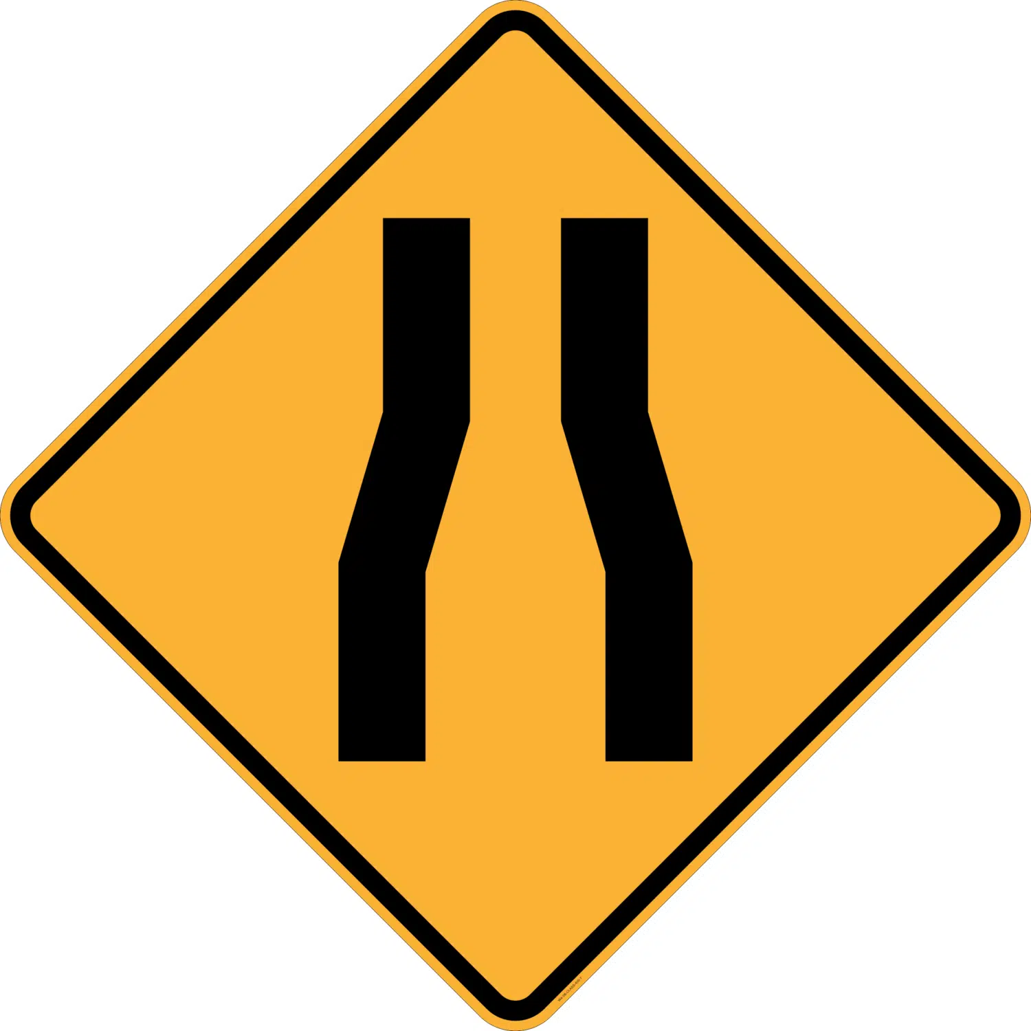 Road Narrows Sign RD213