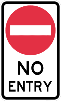 R2-4nA No Entry Sign - NSW Only