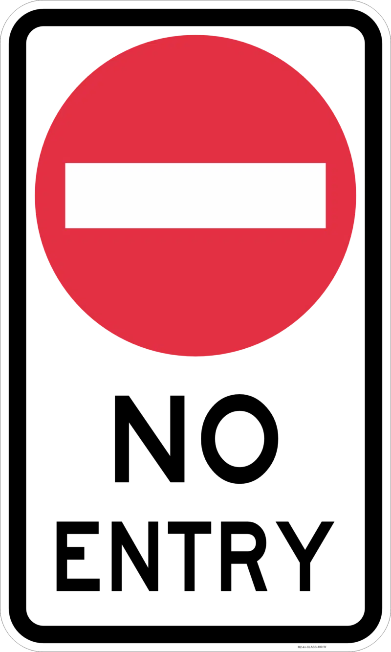 R2-4nA No Entry Sign - NSW Only