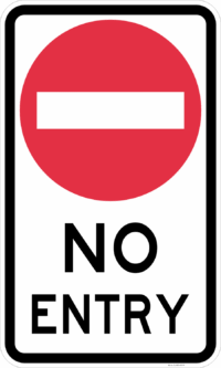 R2-4nA No Entry Sign - NSW Only