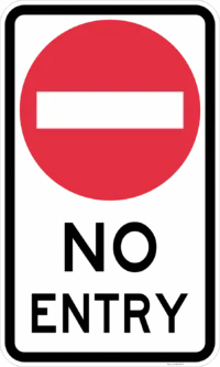 R2-4nA No Entry Sign - NSW Only