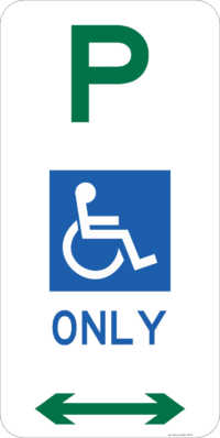 R5-10DO Parking No Duration Disabled Only