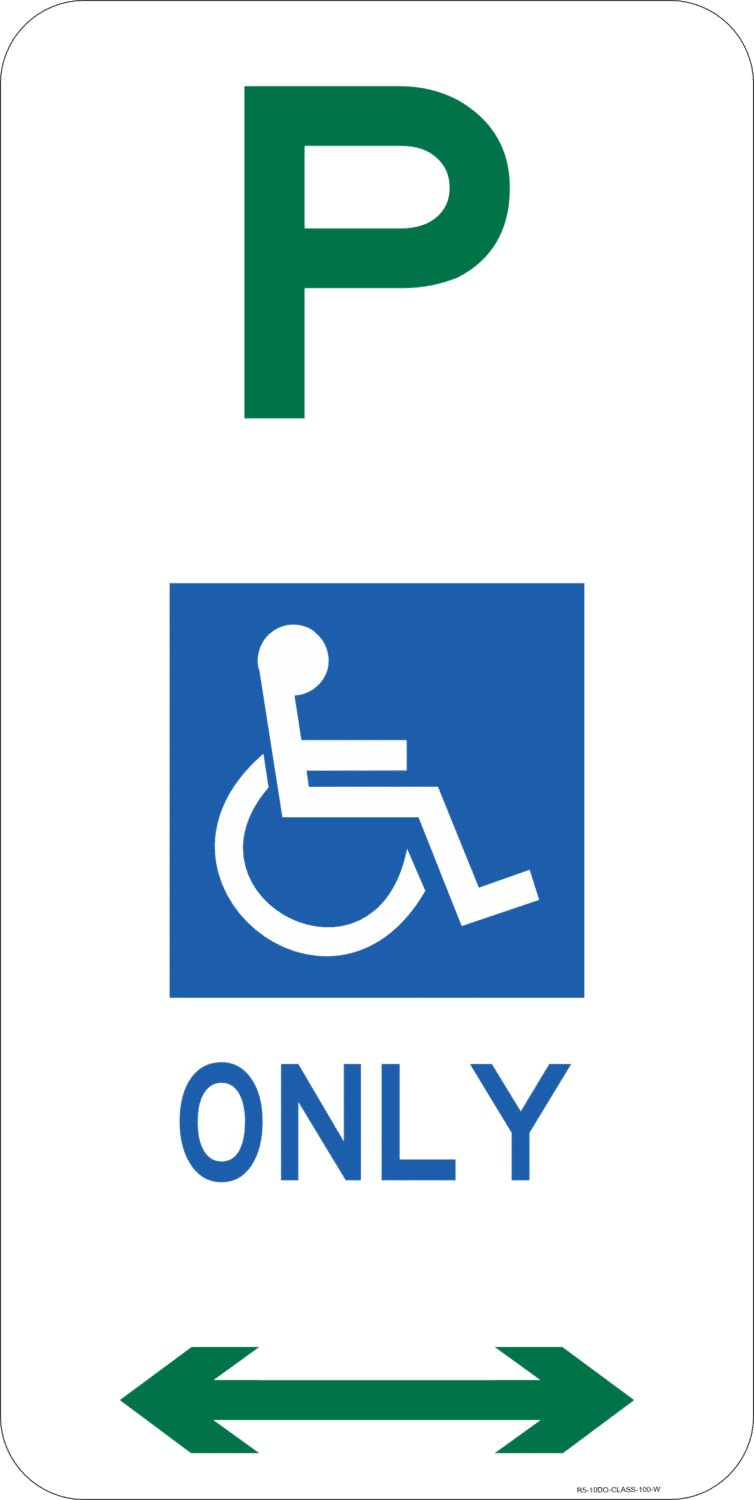 R5-10DO Parking No Duration Disabled Only
