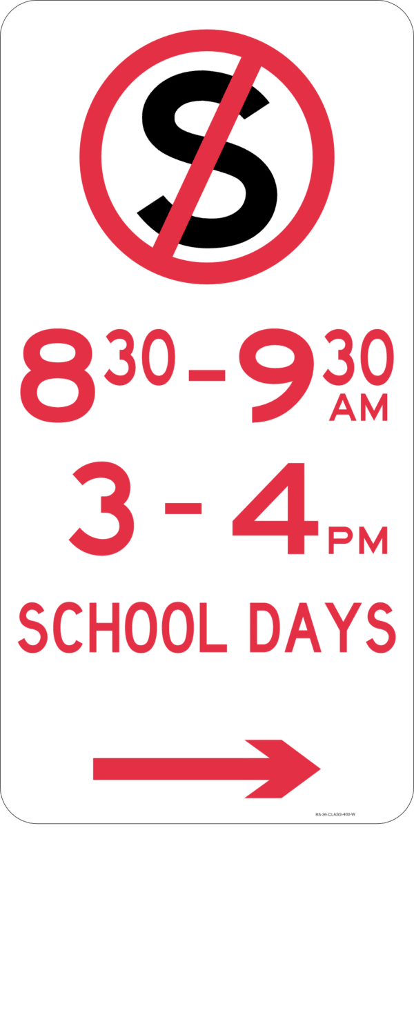 R5-36 No Stopping - Time Restriction - Image 2