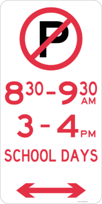 R5-41 No Parking - Time Restriction