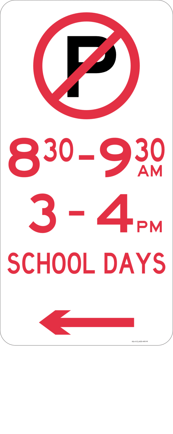 R5-41 No Parking - Time Restriction - Image 3