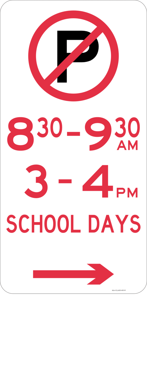 R5-41 No Parking - Time Restriction - Image 2