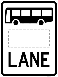 R7-1-6 Bus (other vehicle) Lane