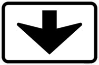 R7-5 Overhead Arrow (Supplementary Plate)