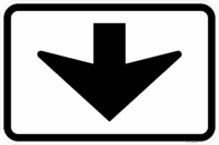 R7-5 Overhead Arrow (Supplementary Plate)