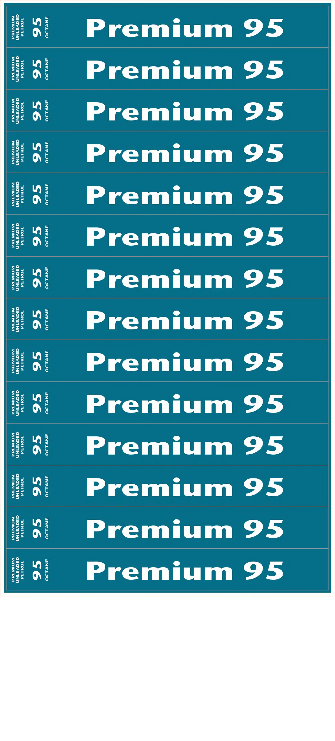 Premium 95 Fuel Markers