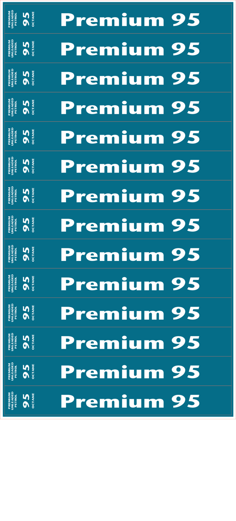 Premium 95 Fuel Markers SS2920 - National Safety Signs