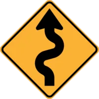 W1-5(L) Winding Road - Left
