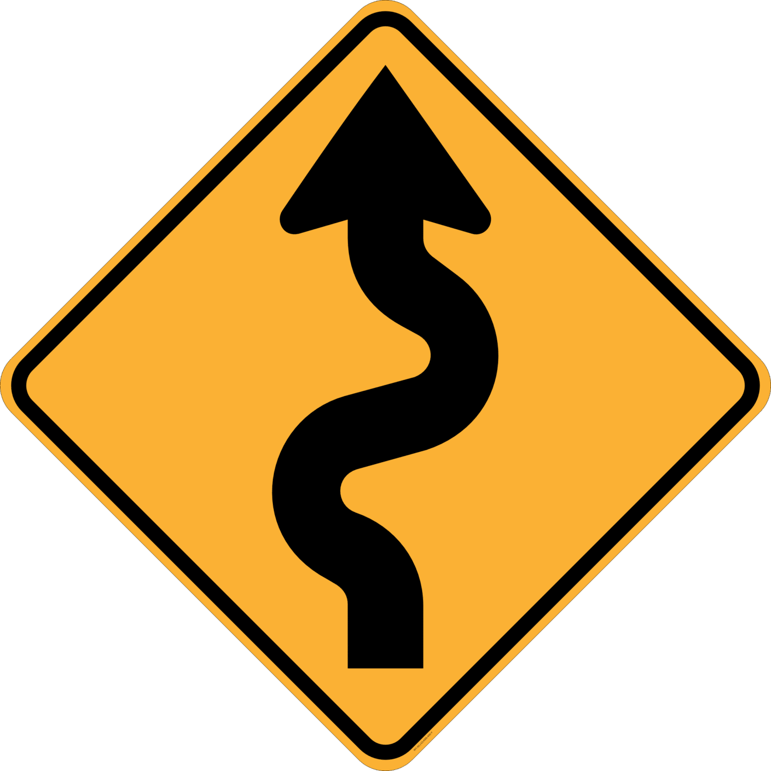W1-5(L) Winding Road - Left