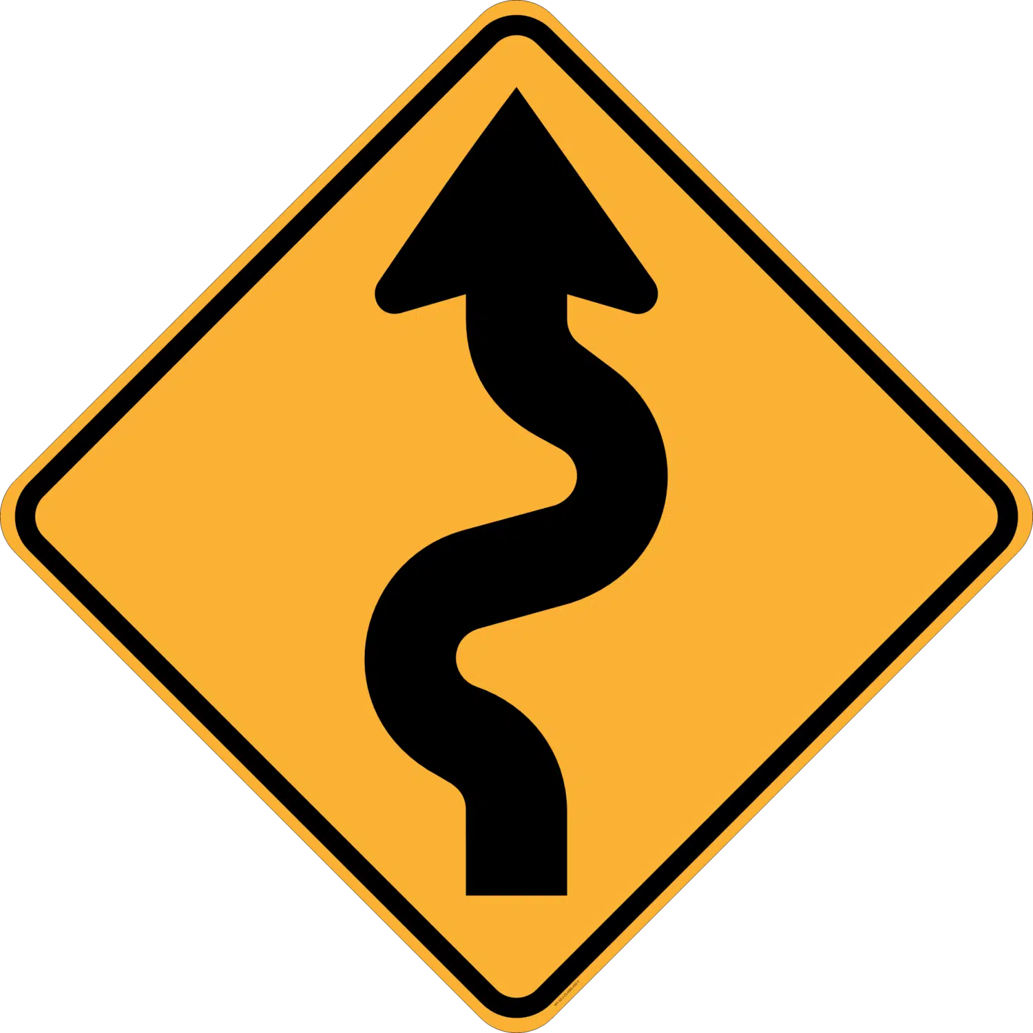 W1-5(L) Winding Road - Left