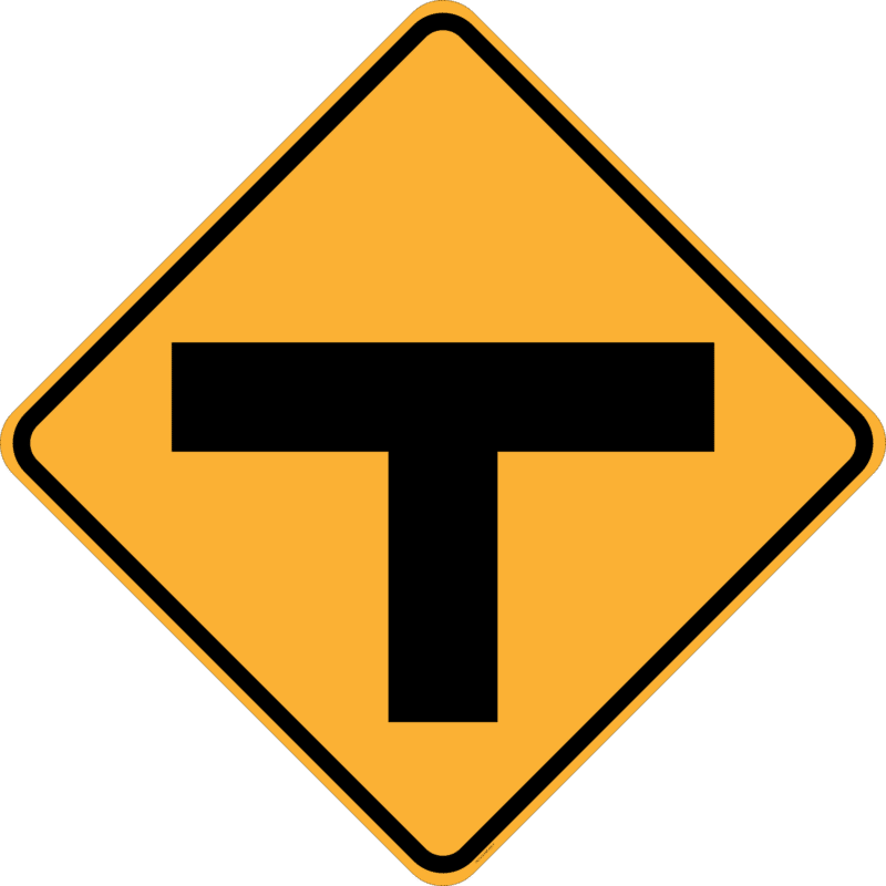 W2-3 T-Junction - Australian Compliant - National Safety Signs