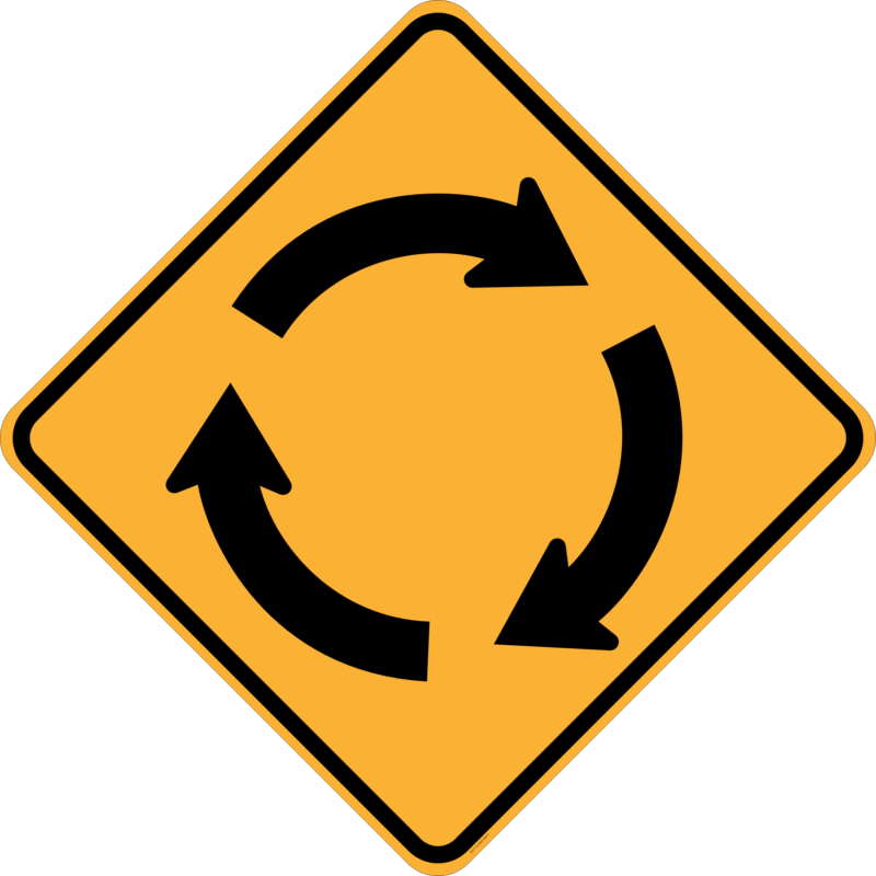 Roundabout Ahead Sign    RD210