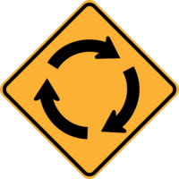 Roundabout Ahead Sign    RD210