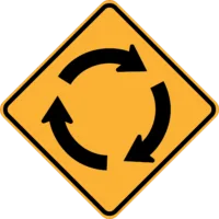 Roundabout Ahead Sign RD210