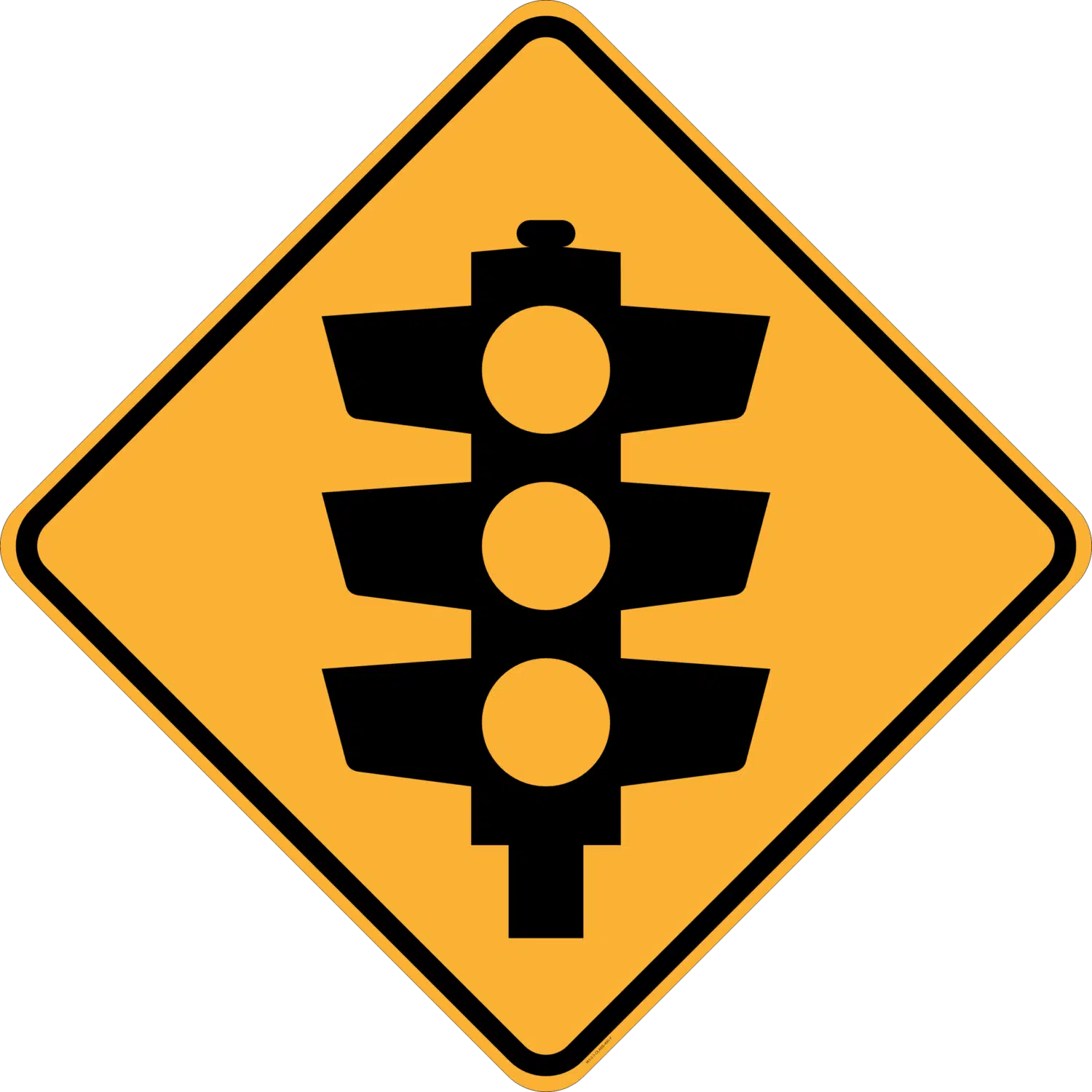 Traffic Lights Ahead W3-3 sign RD557