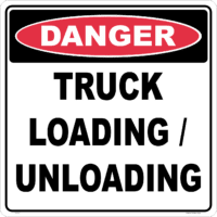 Truck Loading/Unloading Sign D10401