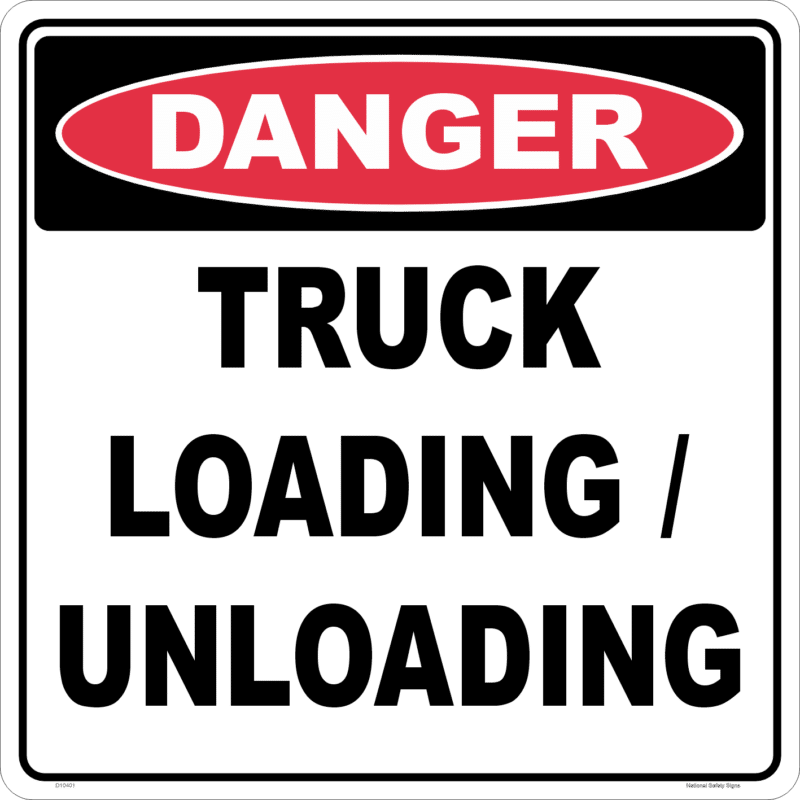 Truck Loading/Unloading Sign and Stand Combo  D10401