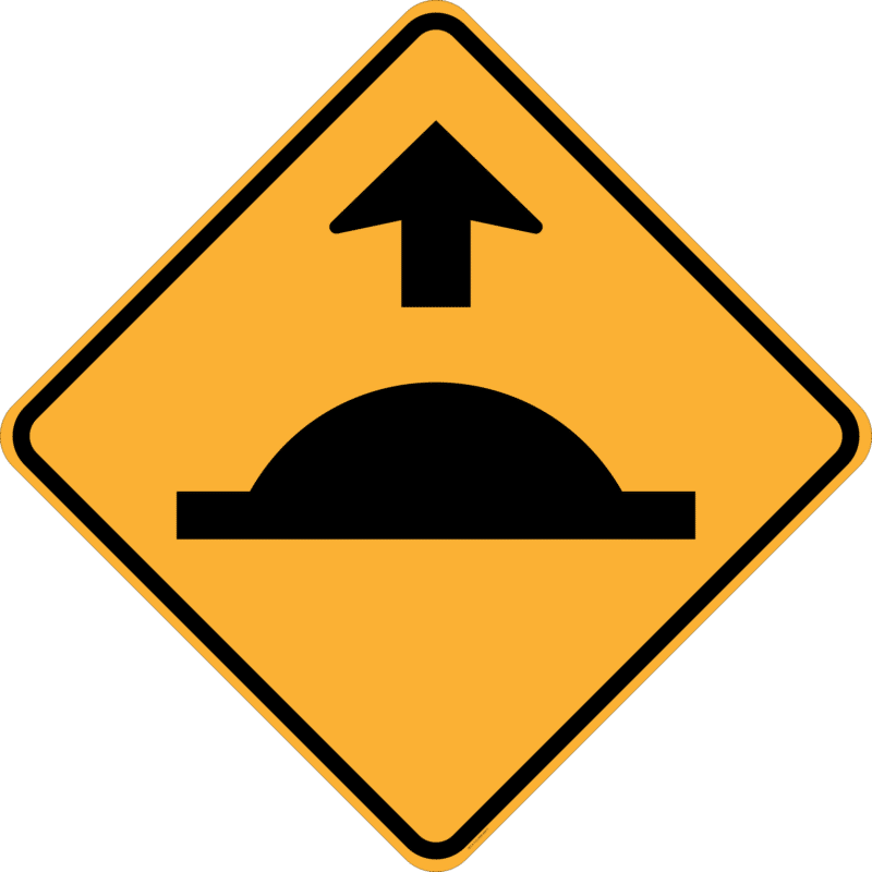 W3-4-1 Road Humps Ahead