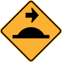 W3-4-3(R) Road Humps Ahead (Right)