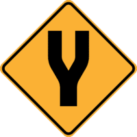 Divided Road or End Divided Road Sign  RD541