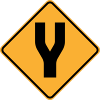 Divided Road or End Divided Road Sign  RD541