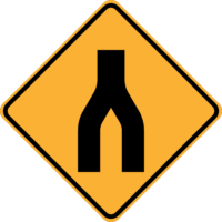 W4-6 End Divided Road (symbolic)
