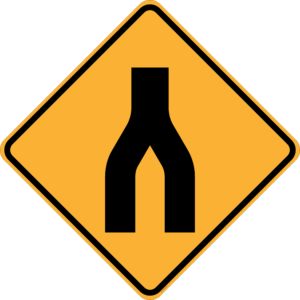 W4-6 End Divided Road - Australian Compliant - National Safety Signs