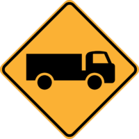W5-22 Trucks Crossing or Entering (Symbolic)