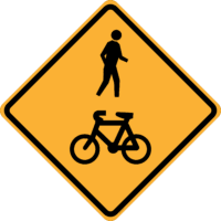 W6-9 Pedestrian / Bicycle (symbolic)