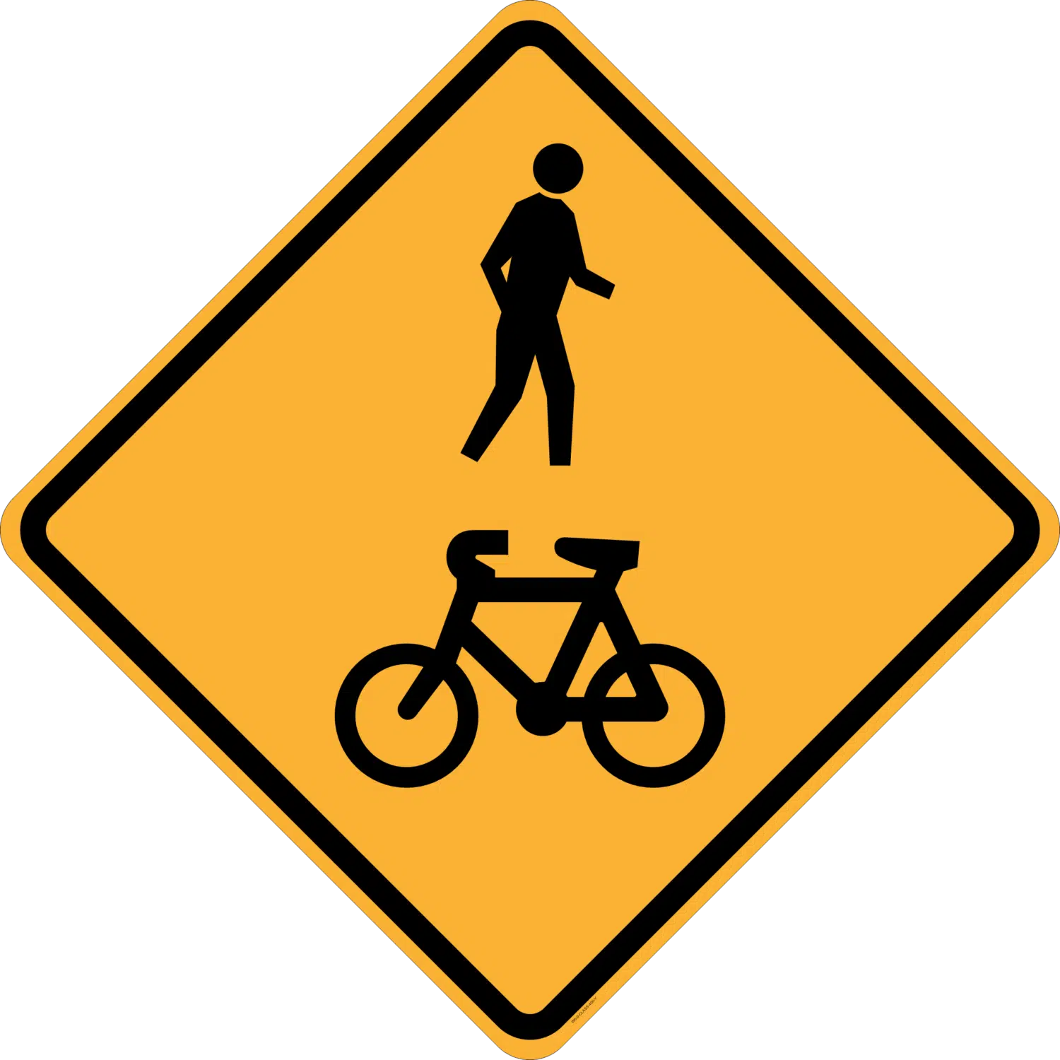 W6-9 Pedestrian / Bicycle (symbolic)
