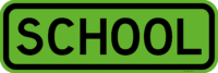 W8-14 School (Supplementary Sign)