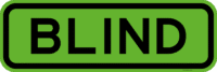 W8-19 Blind (Supplementary Sign)